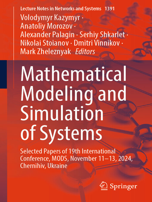 Title details for Mathematical Modeling and Simulation of Systems by Volodymyr Kazymyr - Available